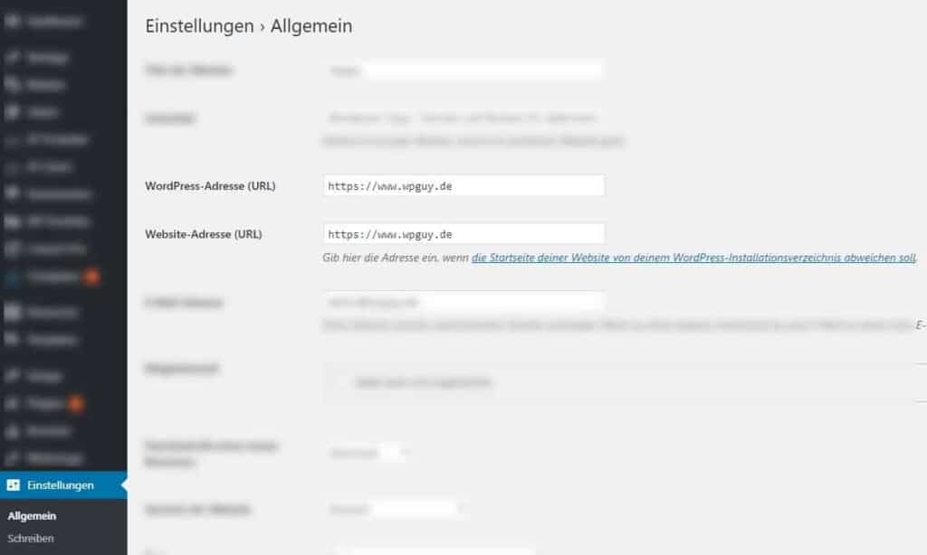 WordPress Adresse nach Migration kontrollieren